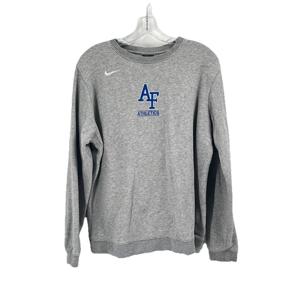 Nike Air Force Falcons Gray Swoosh Crew neck Sweater Sz M Womens Oversized
